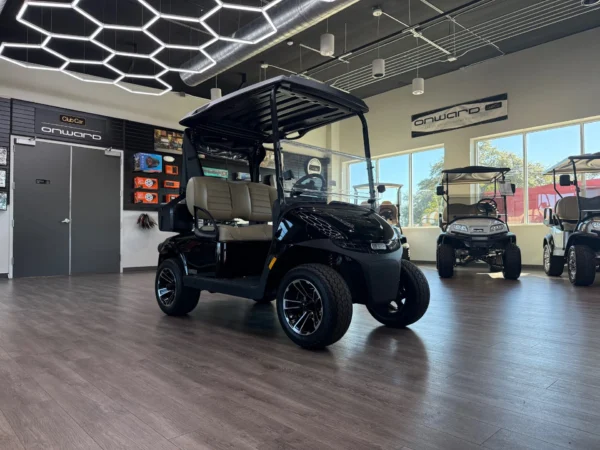 2026 E-Z-GO RXV 2 Freedom Elite Lithium 2 Passenger Golf Cart (Black) at Oxford Golf Cars