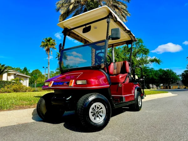 2005 ParCar Elite Eagle 48V Electric 4 Passenger Golf Cart (Metallic Red) at Oxford Golf Cars