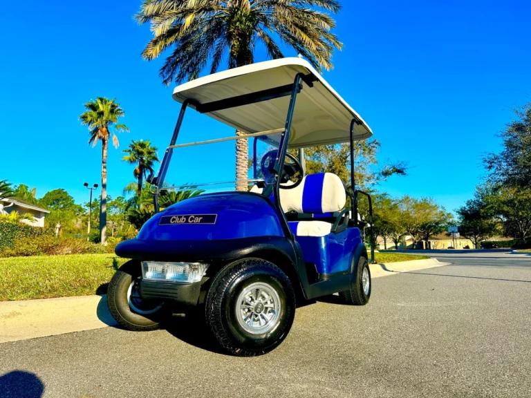 2011 Club Car Precedent 48V Electric 4 Passenger Golf Cart (Blue) at Oxford Golf Cars