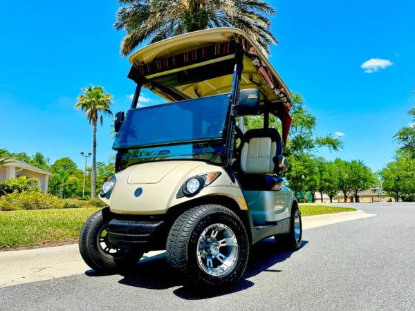 2014 Yamaha Drive G29 Gas 2 Passenger Golf Cart (Beige) at Oxford Golf Cars