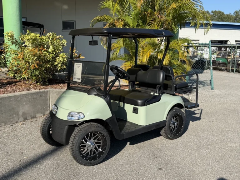 2017 E-Z-GO Freedom RXV Elite Lithium 4 Passenger Golf Cart (Mint Green) at Oxford Golf Cars