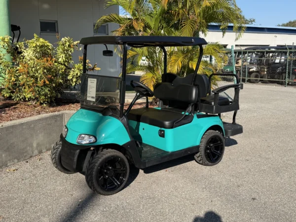 2017 E-Z-GO Freedom RXV Elite Lithium 4 Passenger Golf Cart (Sky Blue) at Oxford Golf Cars