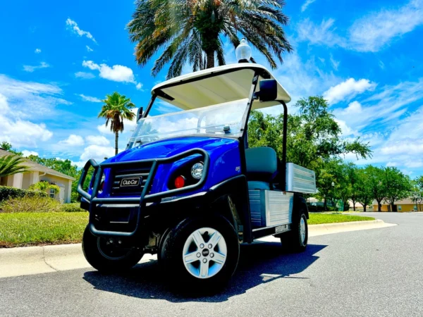 2018 Club Car CarryAll 500 Gas EFI 2 Passenger Utility Golf Cart (Blue) at Oxford Golf Cars