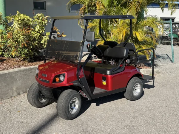 2019 E-Z-GO Express S4 72 Volt Lithium 4 Passenger Golf Cart (Inferno Red) at Oxford Golf Cars