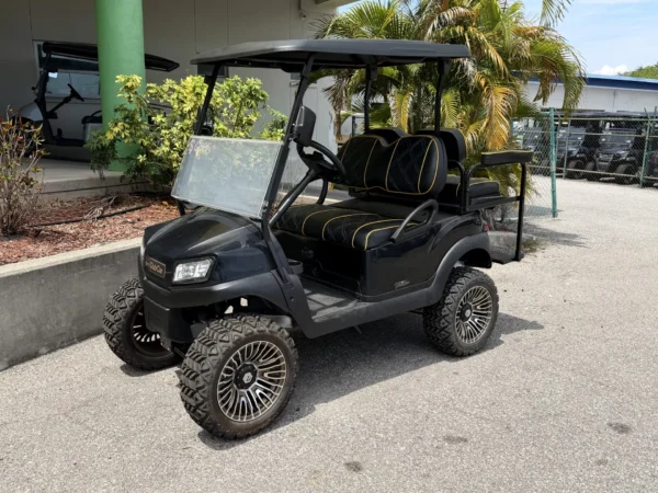 2020 Club Car Tempo Lithium Lifted 4 Passenger Golf Cart (Black) at Oxford Golf Cars