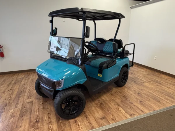 2020 E-Z-GO Freedom RXV Elite APEX Lithium 4 Passenger Golf Cart (APEX Sky Blue) at Oxford Golf Cars