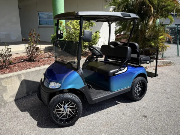 2020 E-Z-GO Freedom RXV Elite Lithium 4 Passenger Golf Cart (Blue Fade) at Oxford Golf Cars