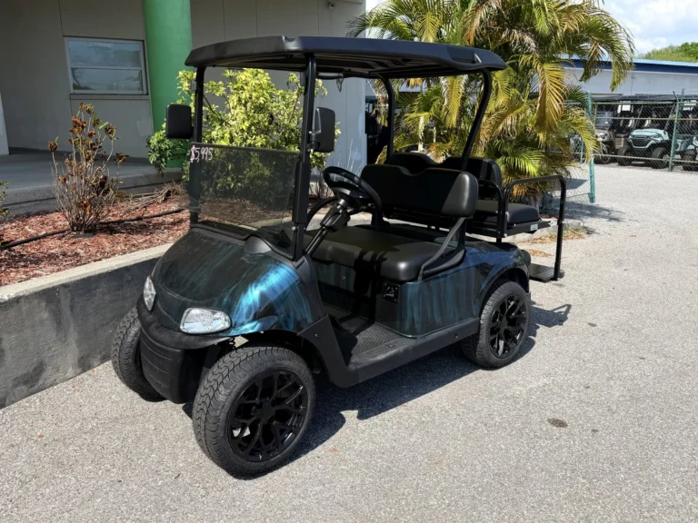2020 E-Z-GO Freedom RXV Elite Lithium 4 Passenger Golf Cart (Blue Streak) at Oxford Golf Cars