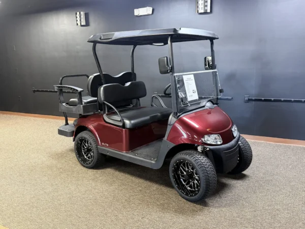 2020 E-Z-GO Freedom RXV Elite Lithium 4 Passenger Golf Cart (Burgundy) at Oxford Golf Cars