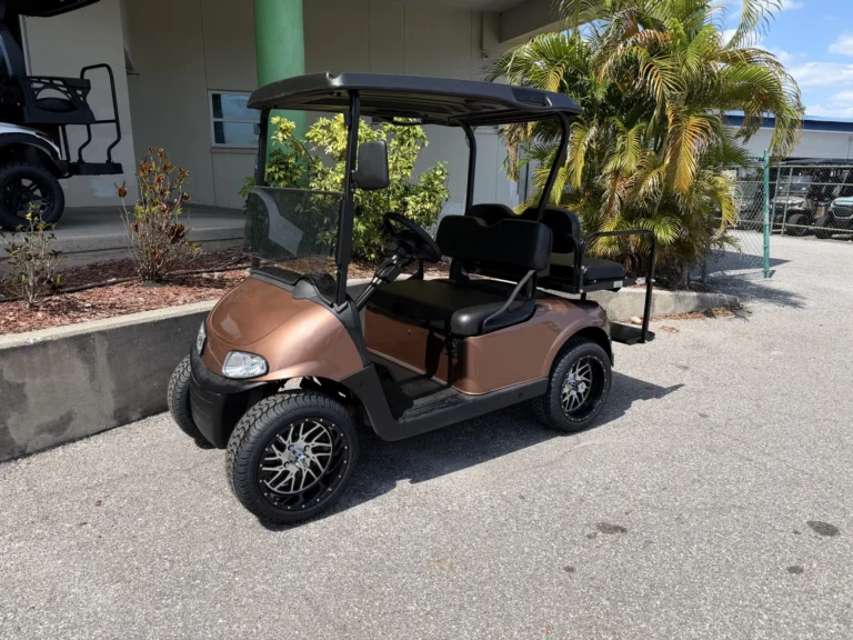 2020 E-Z-GO Freedom RXV Elite Lithium 4 Passenger Golf Cart (Rose Gold) at Oxford Golf Cars