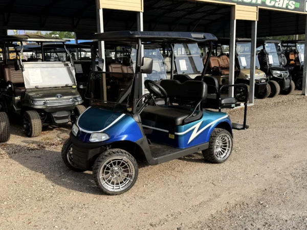 2020 E-Z-GO Freedom RXV Elite Lithium 4 Passenger Golf Cart (Aqua Blue) at Oxford Golf Cars