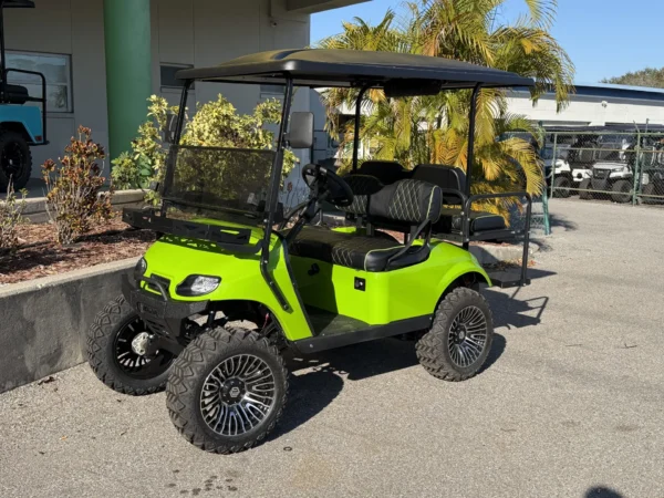 2020 E-Z-GO Freedom TXT Gas 4 Passenger Golf Cart (Lime Green) at Oxford Golf Cars