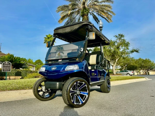 2022 Evolution Classic 4 Plus Lithium 4 Passenger Golf Cart (Ocean Blue) at Oxford Golf Cars