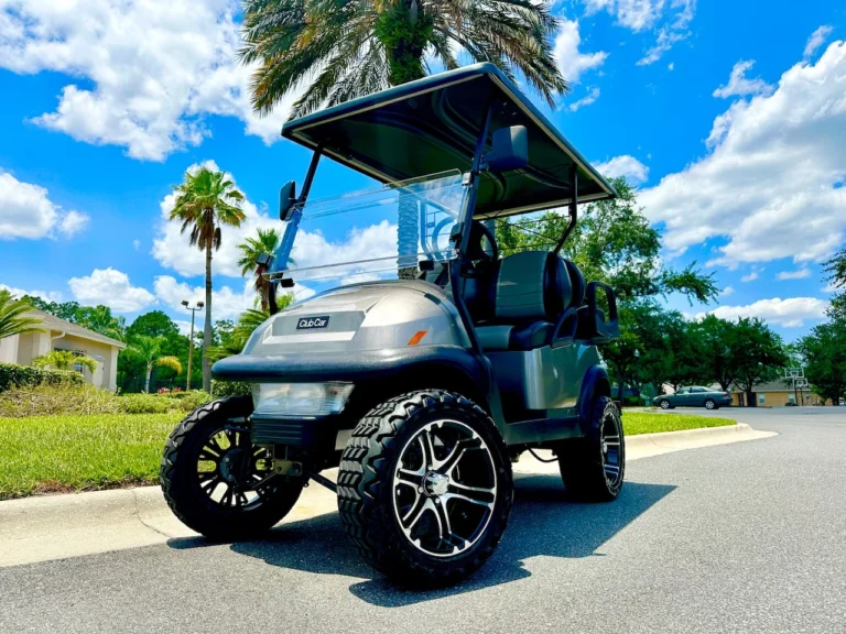 2023 E-Z-GO Valor Freedom EX1 2+2 EFI Gas 4 Passenger Golf Cart (Silver) at Oxford Golf Cars