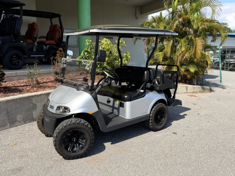 2023 E-Z-GO Freedom RXV Valor EX1 Gas 4 Passenger Golf Cart (Silver) at Oxford Golf Cars