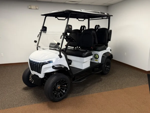 2026 Blue Cell 4F Lithium Lifted 4 Passenger Golf Cart (White) at Oxford Golf Cars