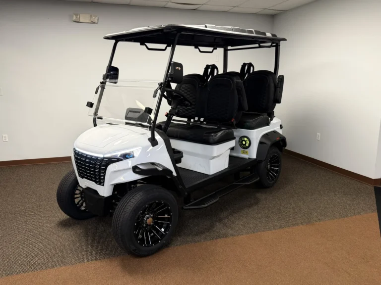 2026 Blue Cell 4F Lithium Lifted 4 Passenger Golf Cart (White) at Oxford Golf Cars
