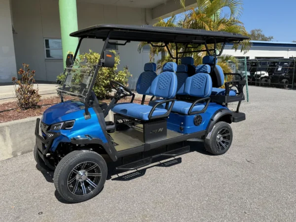 2026 Blue Cell EV 6 Passenger Lithium Golf Cart (Electric Blue) at Oxford Golf Cars