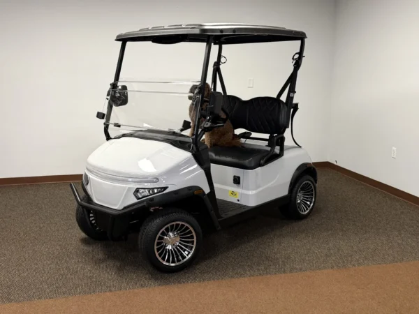 2026 Denago EV Scout Lithium 2 Passenger Golf Cart (White) at Oxford Golf Cars