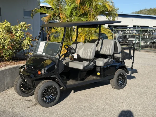 2026 E-Z-GO Express L6 ELiTE Lithium 6 Passenger Golf Cart with Technology Package (Black) at Oxford Golf Cars