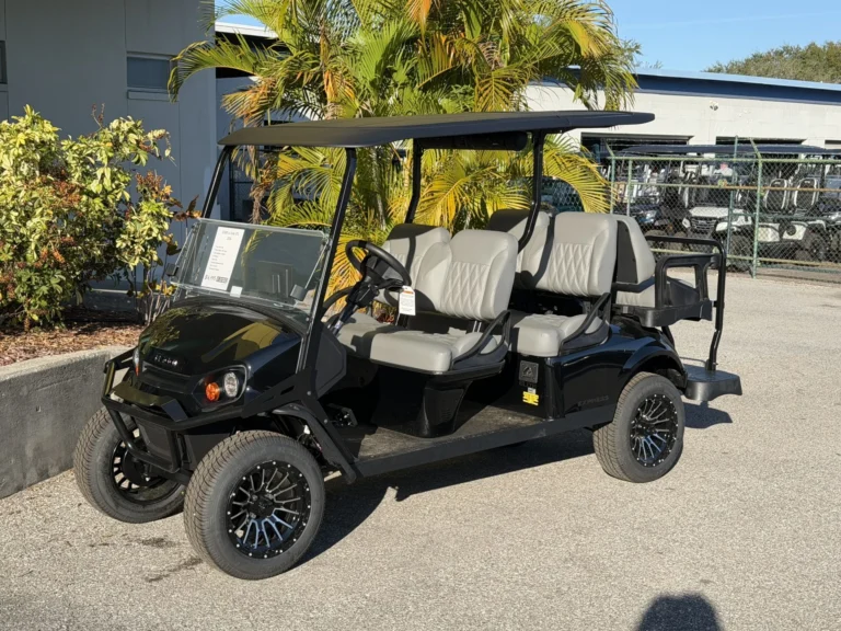 2026 E-Z-GO Express L6 ELiTE Lithium 6 Passenger Golf Cart with Technology Package (Black) at Oxford Golf Cars