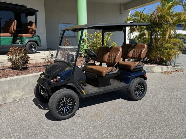 2026 E-Z-GO Liberty ELiTE Luxury XLT Lithium 4 Passenger Forward-Facing Golf Cart (Patriot Blue) at Oxford Golf Cars