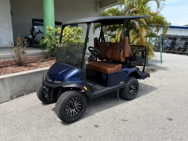 2026 E-Z-GO RXV 4 Summit XLT ELiTE Lithium 4 Passenger Golf Cart (Patriot Blue) at Oxford Golf Cars