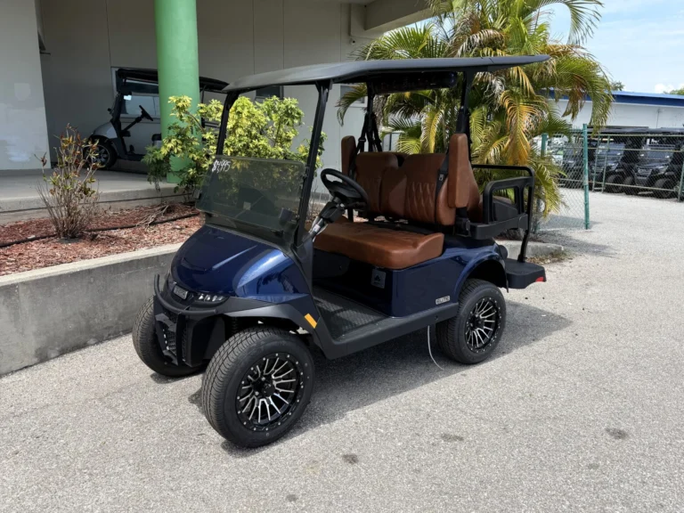 2026 E-Z-GO RXV 4 Summit XLT ELiTE Lithium 4 Passenger Golf Cart (Patriot Blue) at Oxford Golf Cars