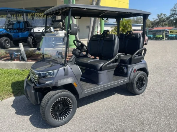 2026 Epic E40FX Lithium 4 Passenger Forward-Facing Golf Cart (Charcoal Gray) at Oxford Golf Cars