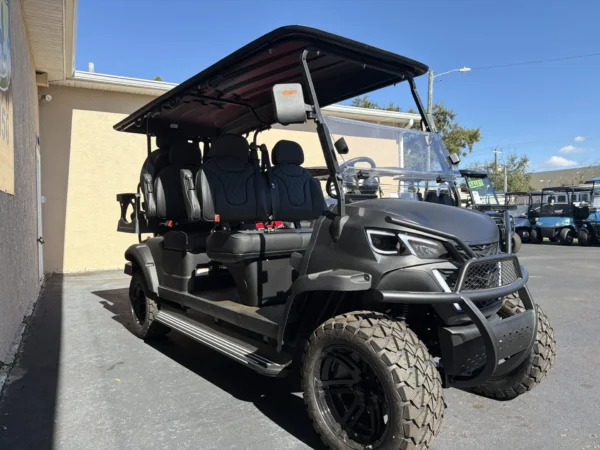 2026 PDG Greyson 6 Passenger Lithium Golf Cart (Matte Black) at Oxford Golf Cars