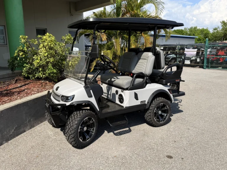 2026 Tara Summit Air 2+2 Lifted 105AH Lithium 4 Passenger Golf Cart (Matte Gray) at Oxford Golf Cars