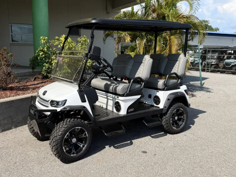 2026 Tara Summit Air 4 Lifted Lithium Forward-Facing 4 Passenger Golf Cart (White) at Oxford Golf Cars