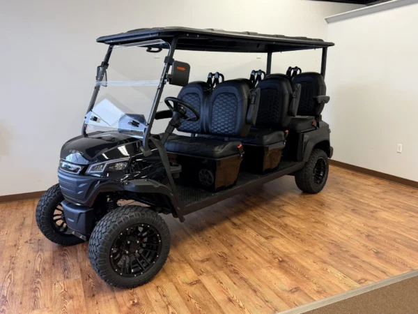 2026 Verdi Aspen F6 Lithium Lifted 6 Passenger Forward-Facing Golf Cart (Black) at Oxford Golf Cars