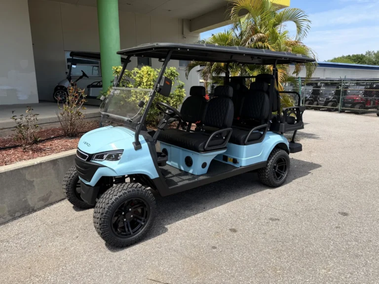2026 Verdi Malibu S6 Lithium Lifted 6 Passenger Golf Cart (Blue) at Oxford Golf Cars