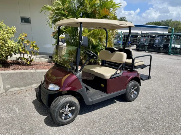 2019 E-Z-GO Freedom RXV Elite Lithium 4 Passenger Golf Cart (Burgundy) at Oxford Golf Cars