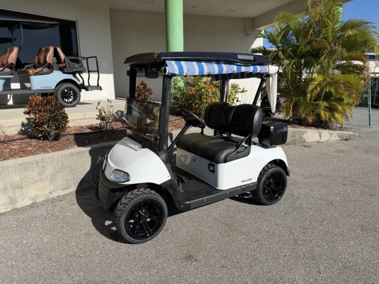 2020 E-Z-GO RXV Elite Lithium Golf Package 2 Passenger Golf Cart (White) at Oxford Golf Cars