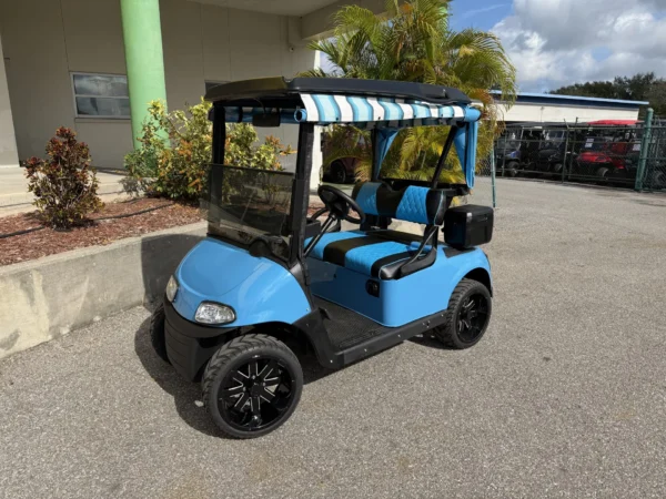 2020 E-Z-GO RXV Elite Lithium Golf Package 2 Passenger Golf Cart (Sky Blue) at Oxford Golf Cars