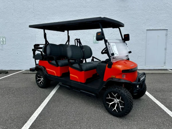 2026 Denago EV Rover XL6 Lifted 6 Passenger Lithium Golf Cart (Lava) at Oxford Golf Cars