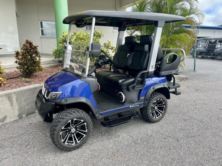 2026 Tara Explorer 2+2 48V Lithium 4 Passenger Golf Cart (Electric Blue) at Oxford Golf Cars