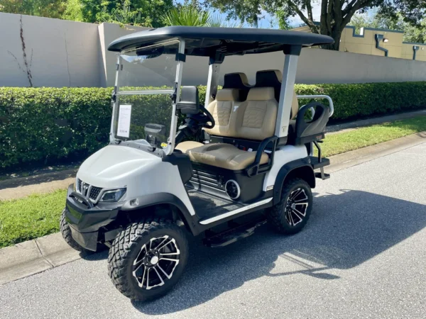 2026 Tara Explorer 2+2 Lithium 4 Passenger Golf Cart (White) at Oxford Golf Cars