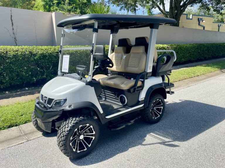 2026 Tara Explorer 2+2 Lithium 4 Passenger Golf Cart (White) at Oxford Golf Cars