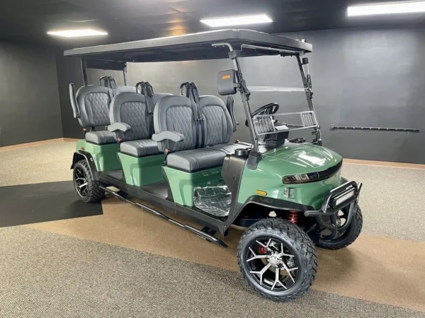 2026 Denago EV Rover XXL Lifted 6 Passenger Lithium Golf Cart (Green) at Oxford Golf Cars